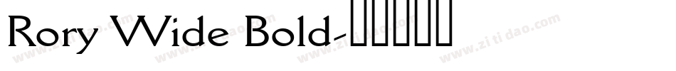 Rory Wide Bold字体转换